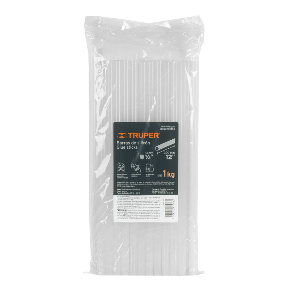 Bolsa Con 1 Kg De Barras De Silicón De Repuesto  Para Pipe-1/2 REP-PIPE-1/2G, Truper
