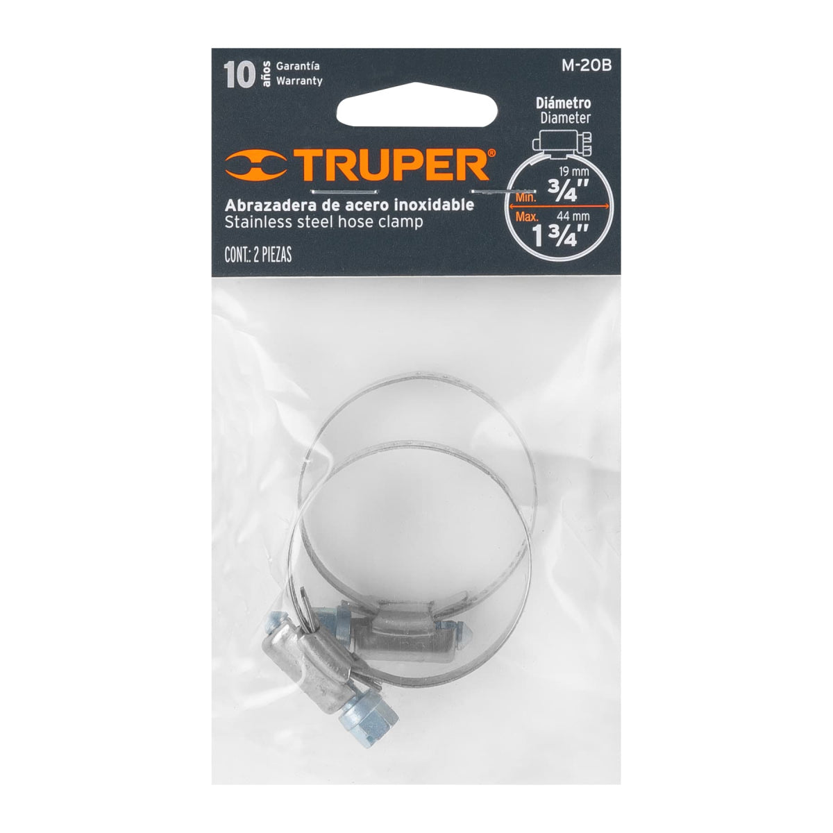 Abrazadera de Acero Inoxidable M-20B Truper: Resistente y Duradera ...