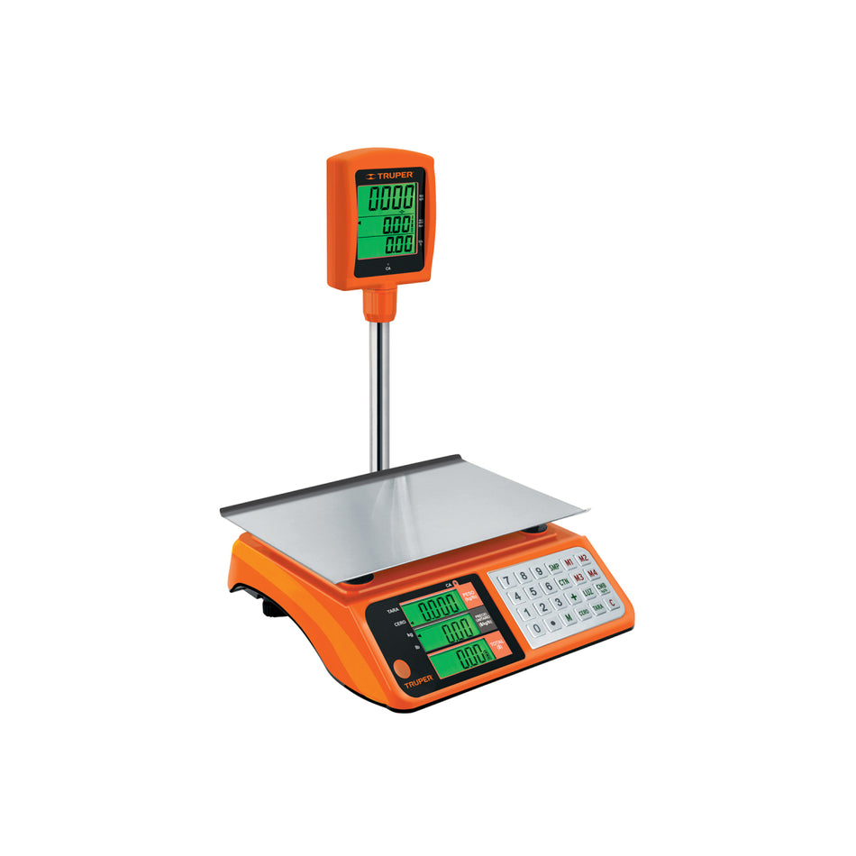 Báscula Electrónica Multifunciones Con Torreta 40 Kg, BASE-40T, Truper