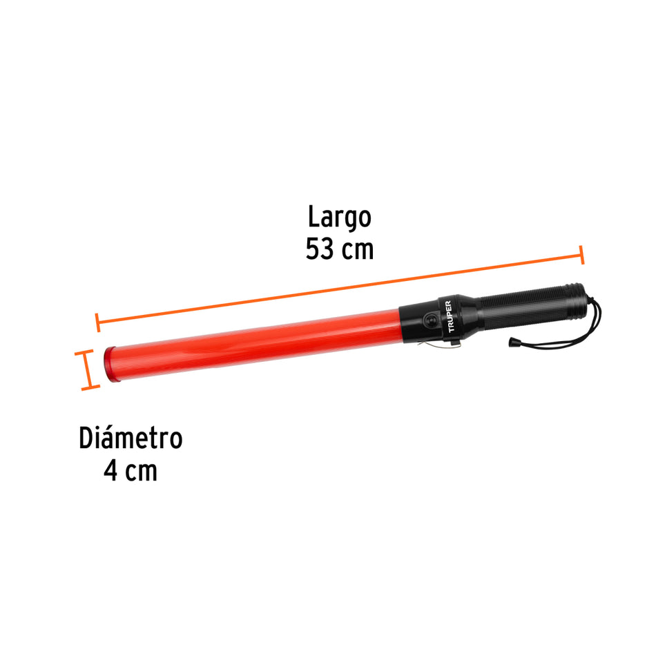 Bastón Luminoso De 53 Cm Con Luz Led Y Clip Para Cinturón BADE-52, Truper