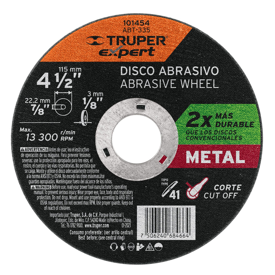 Disco C/Metal 41/2 T41 Abt-335 Truper