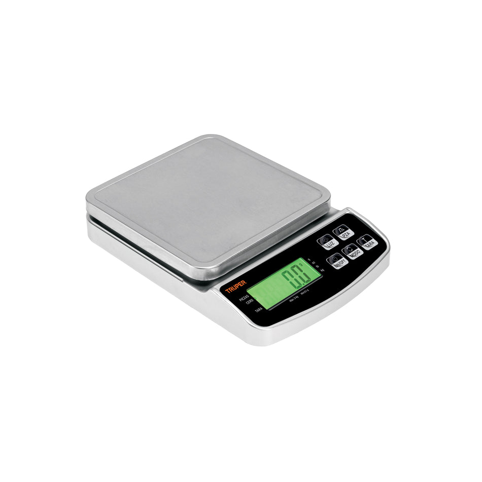 Báscula Electrónica De Precisión, Recargable, 3 Kg, BASE-3, Truper