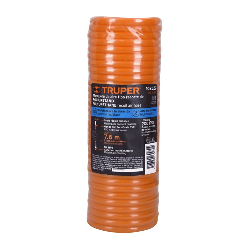 Manguera T/Resorte P/Comp. Man-R-7 7.6Mts Truper