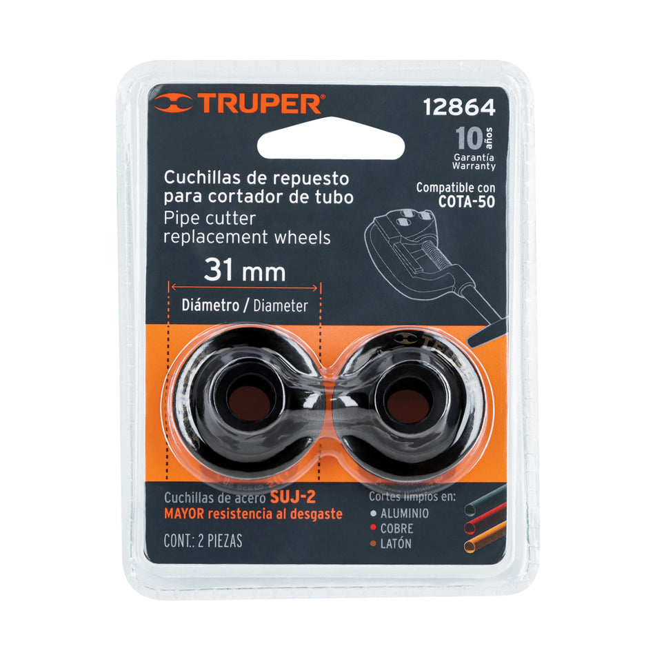 Blíster Con 2 Cuchillas Para Cortador De Tubo Cota-50 REP-COTA-50, Truper
