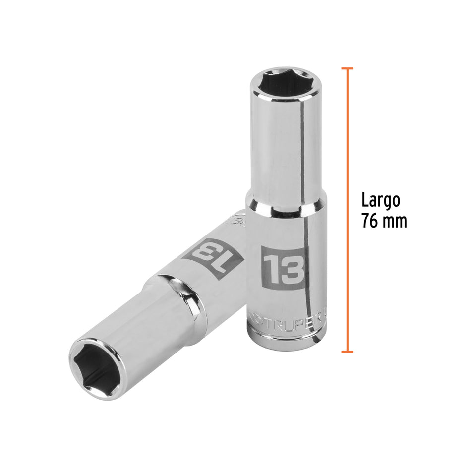 Dado Mm 1/2"X13 6 Puntas D-1213-Ml Trup