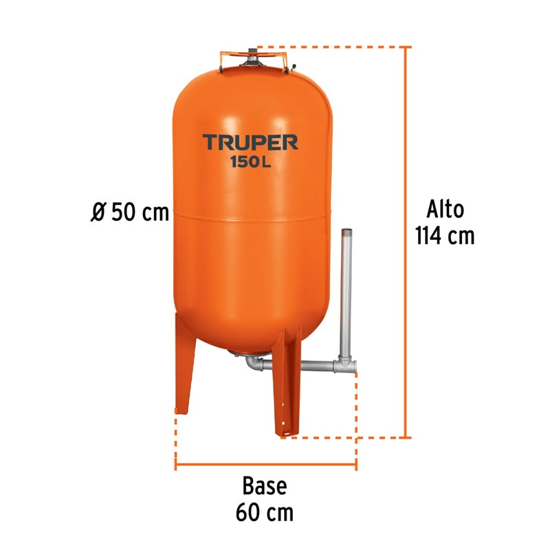 Tanque Para Hidroneumático Tan-Hidr-11/2X150 Truper