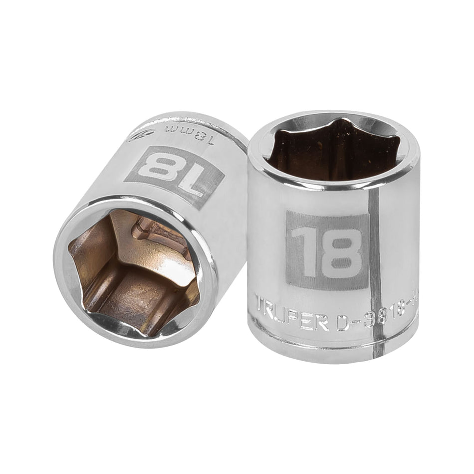 Dado Cuadro 3/8"Hex.Met. 18Mm D-3818-Hm Truper