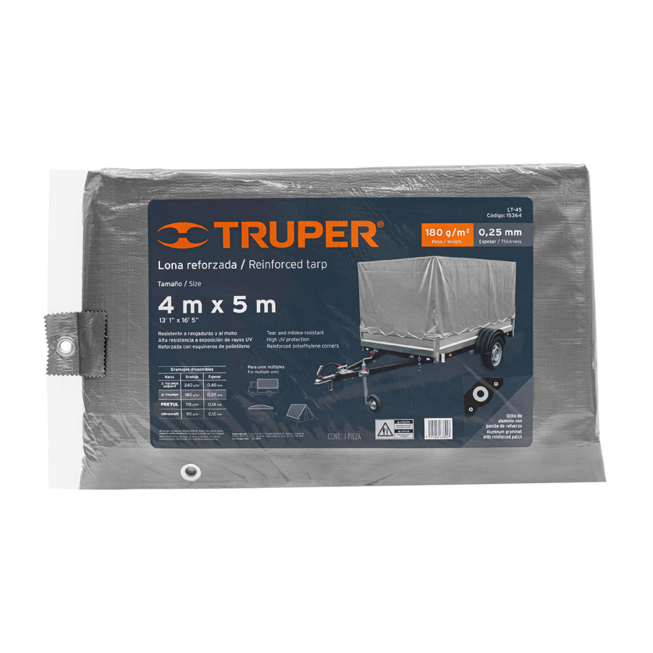 Lona De Polietileno 4X5Mts Truper Lt-45