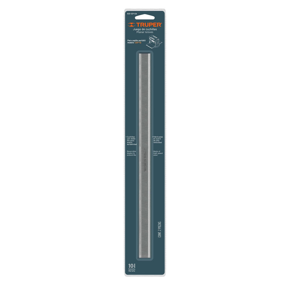 Blíster Con 2 Cuchillas Hss Para Cepillo Portatil Cep-12 R20-CEP-12A, Truper