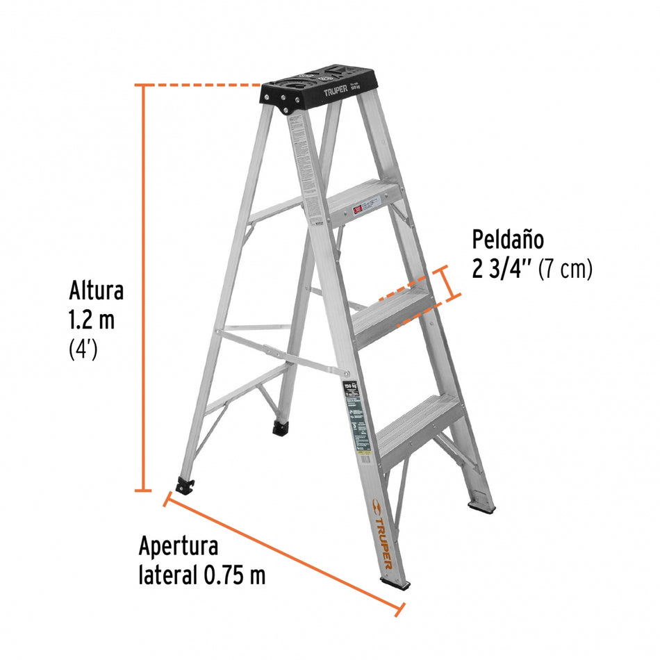 Escalera De Tijera Tipo 3 3 Escalones Est-33 Truper