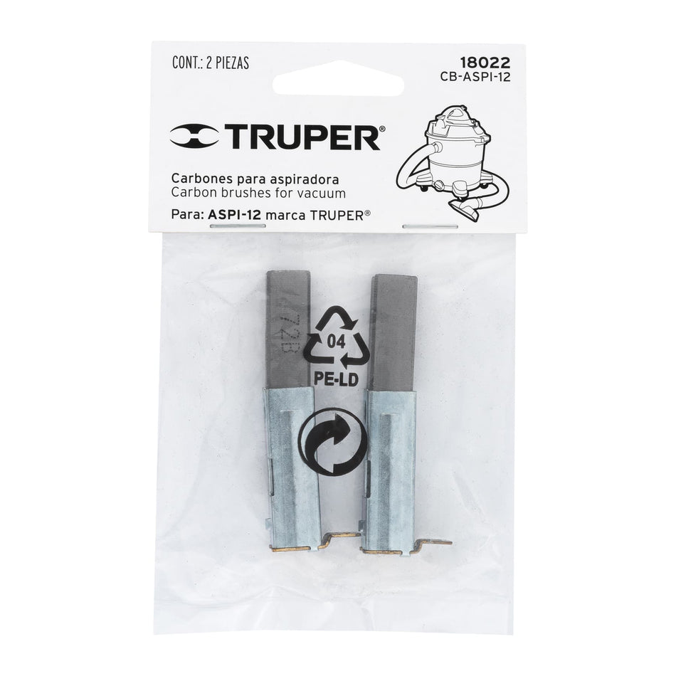 Bolsa Con 2 Carbones De Repuesto Para Aspi-12, CB-ASPI-12, Truper