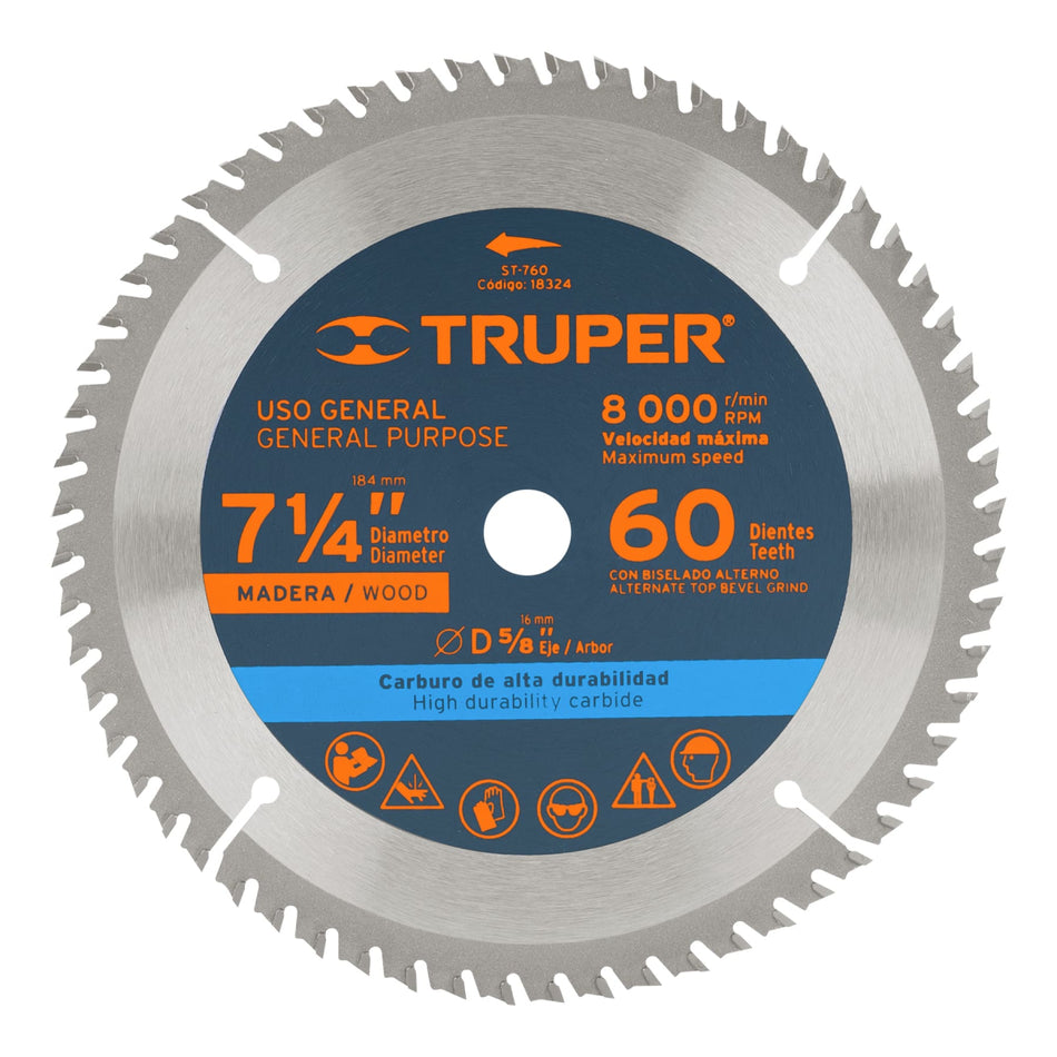Sierra Circular 7-1/4" 60 St-760 Truper
