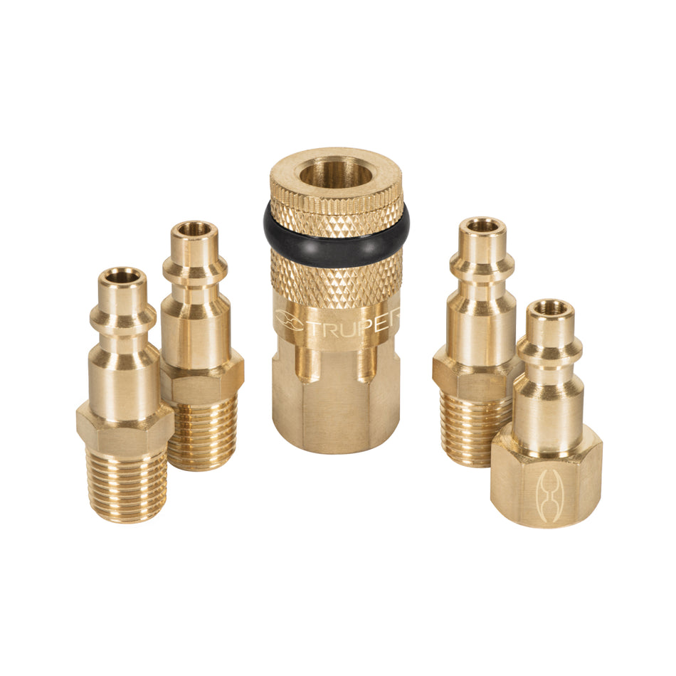 Cople Hembra C/4 Conect.Macho1/4 Coral-5 Truper