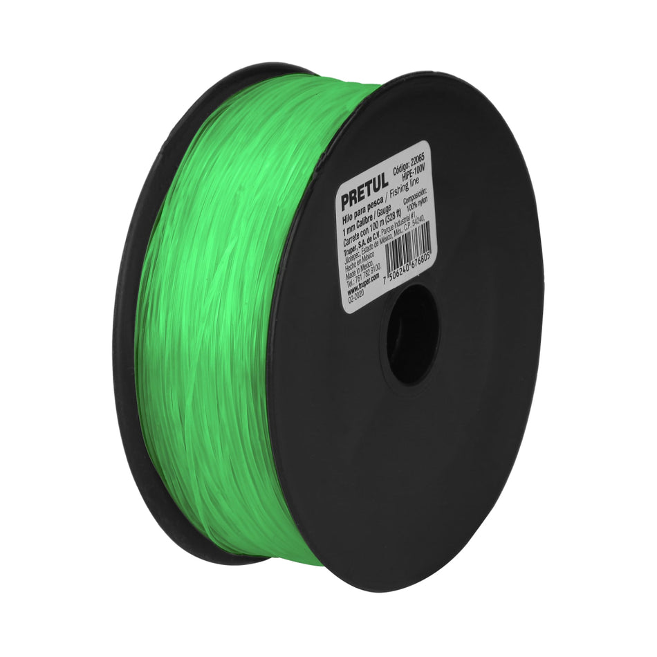 Hilo P/Pesca 1.00Mm Hipe-100V Verde 10Omt Pretul