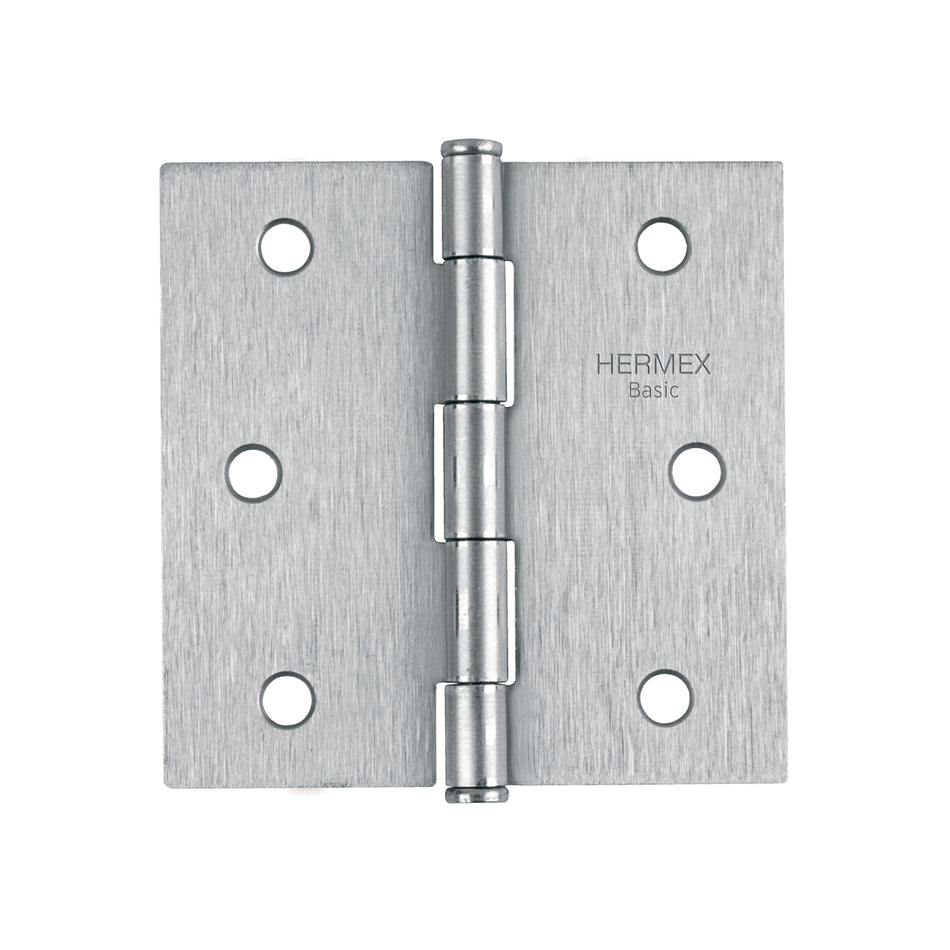 Bisagra Cuadrada 3" Bc-303Pp Cromo Hermex Caja Con 20 Piezas