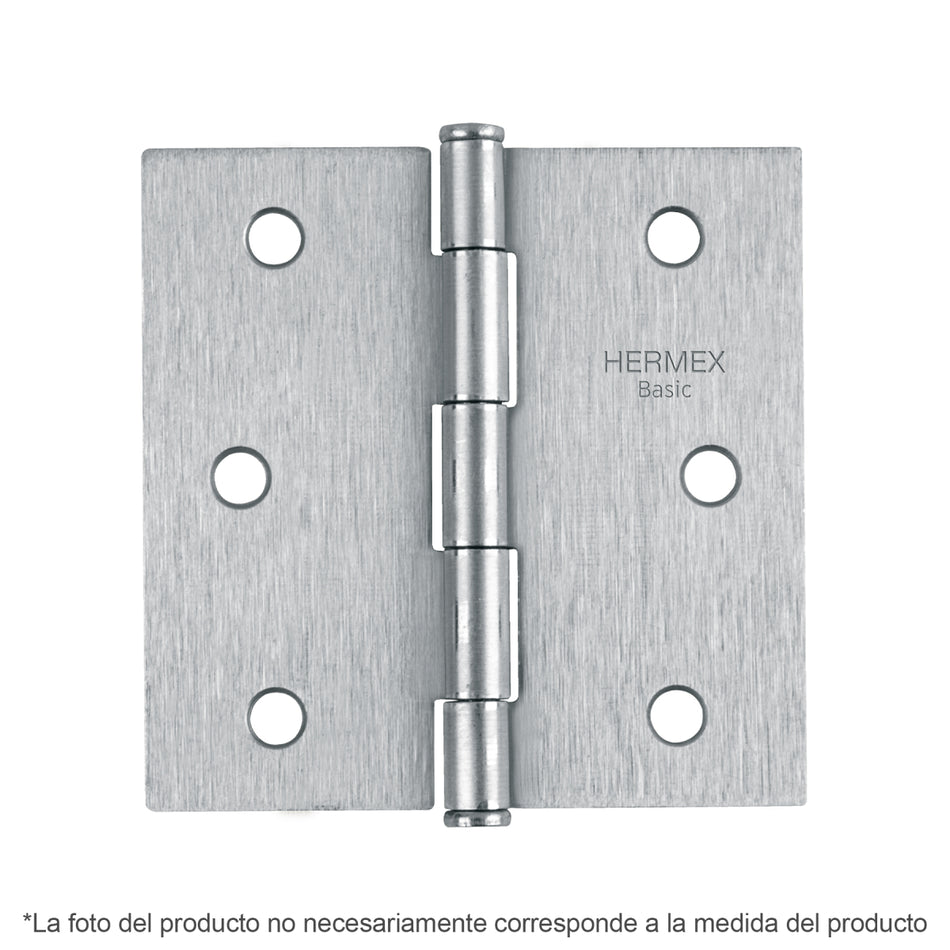 Bisagra Cuadrada 31/2" Bc-353Pp Cromo Hermex Caja Con 10 piezas