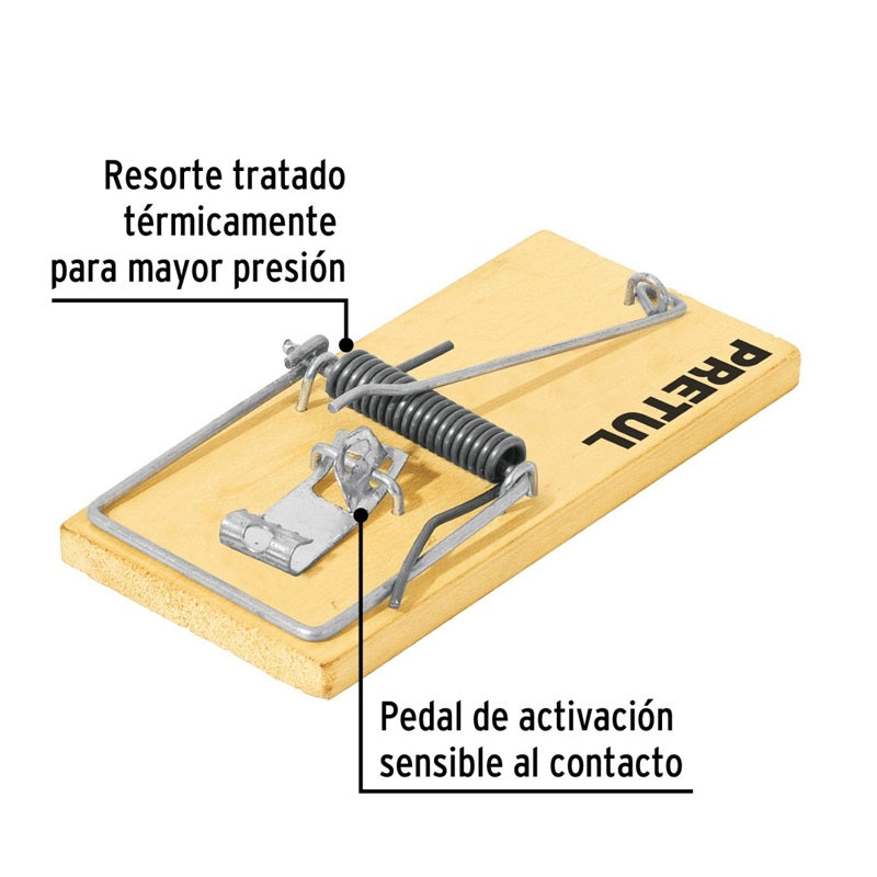 Partes Ratonera Ratonera de Madera 4