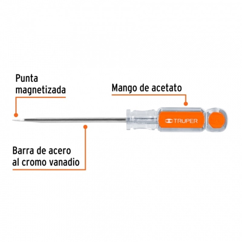 Desarmador Standard Dr3/16X4 Truper