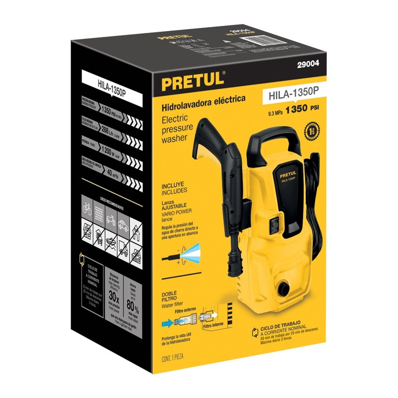Hidrolavadora Eléctrica 1350Psi Hila-1350P Pretul - 1350Psi de Potencia ...