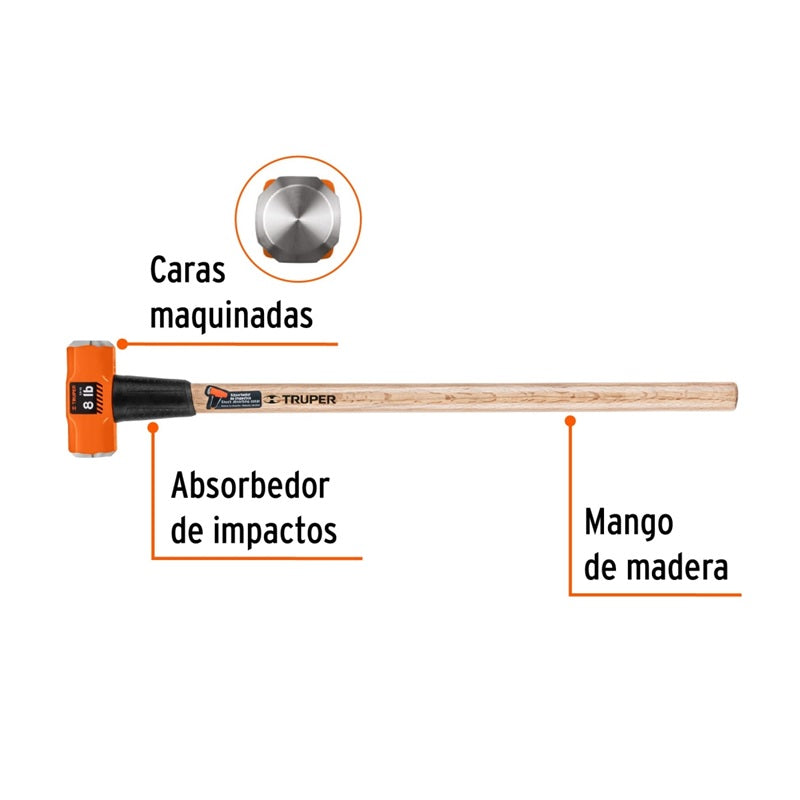 Marro Con Mango De 8 Lbs. Md-8M Truper