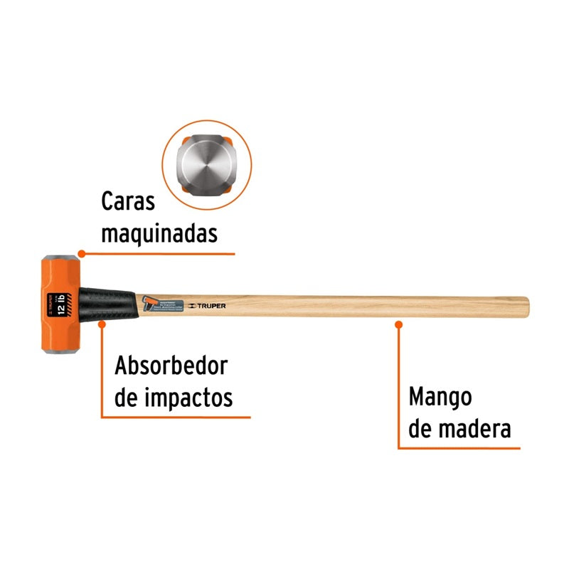 Marro Con Mango De 12 Lbs. Md-12M Truper