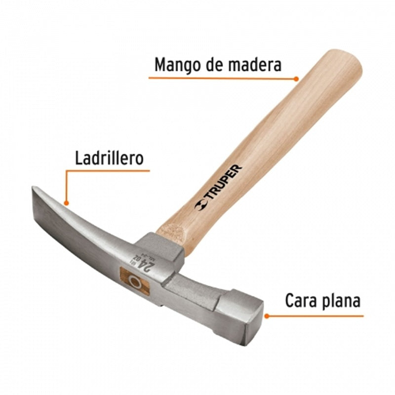 Martillo Ladrillero Pulido Ml-24 Truper