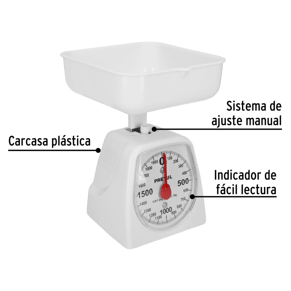 Bascula Para Cocina 2Kg Bas-2Cp Pretul