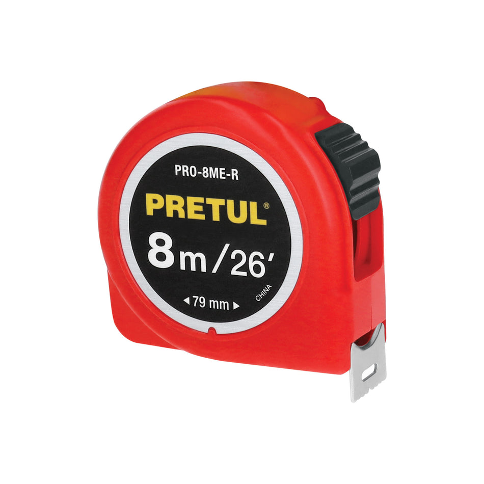 Flexometro 8Mts Rojo Pro-8Me-R Pretul