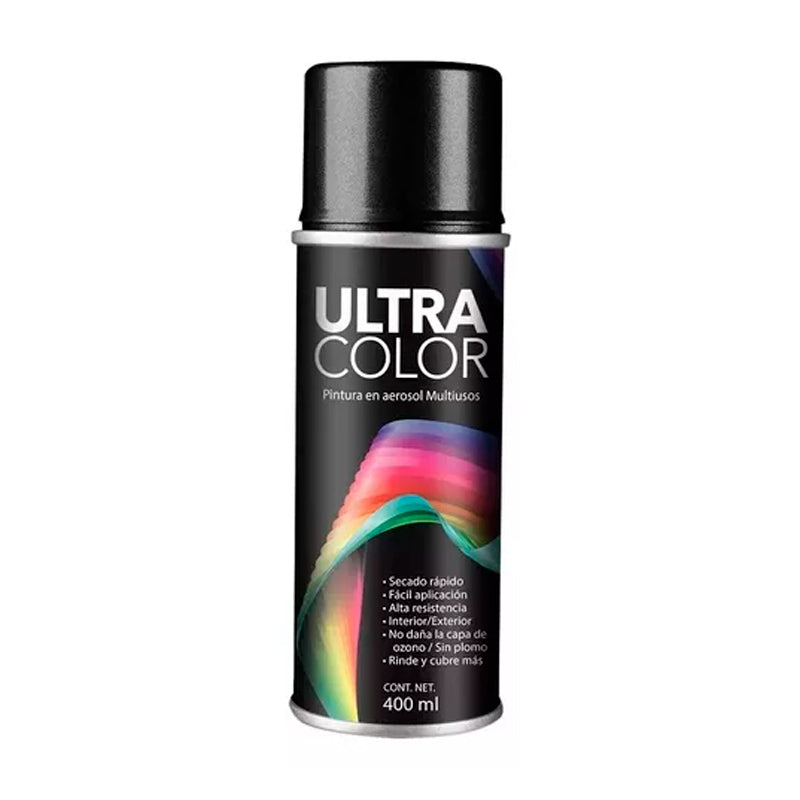 Pintura En Aerosol Negro Metalico Ultra