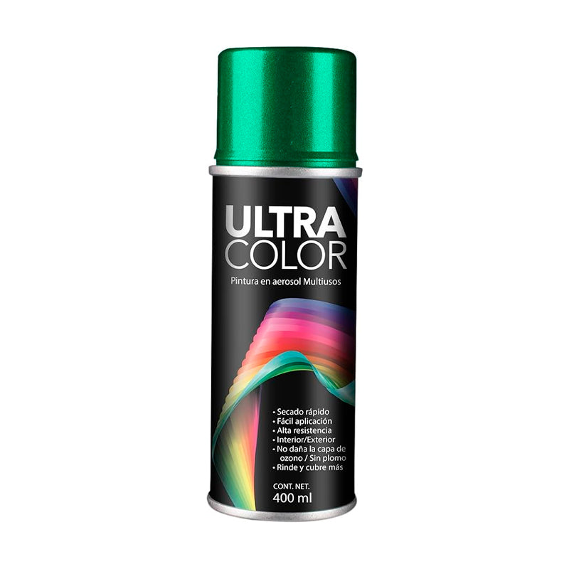 Pintura En Aerosol Verde Metalico Ultra