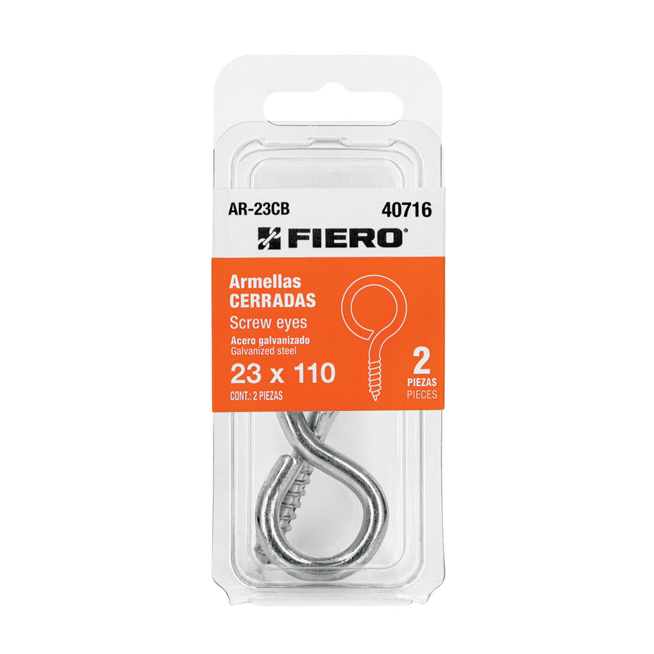 Blíster Con 2 Armellas Cerradas De 23 X 110, AR-23CB, Fiero