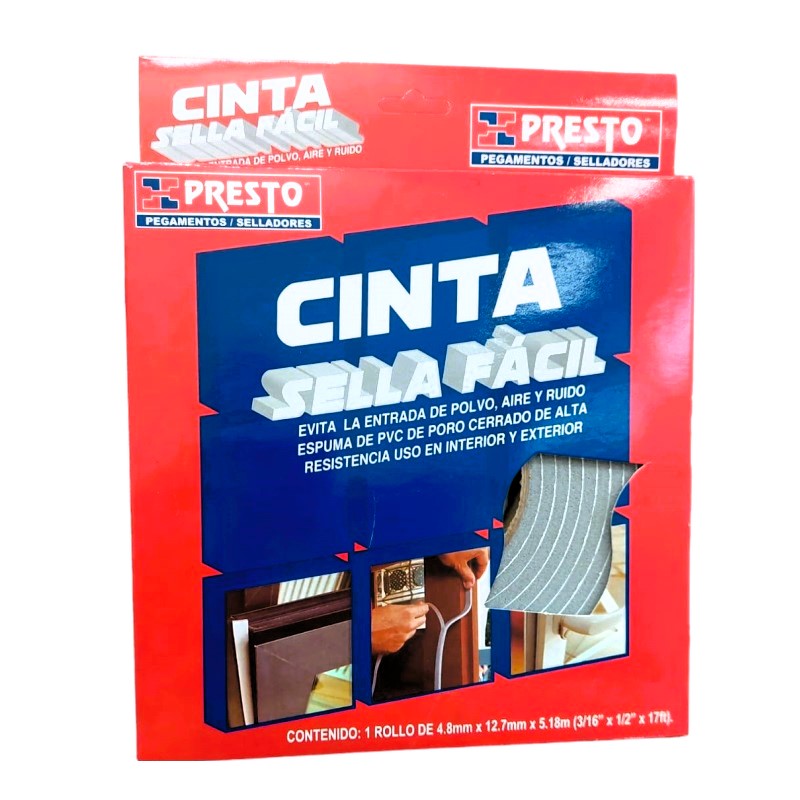 Cinta Selladora Sellafacil Espuma Pvc 3149 Presto