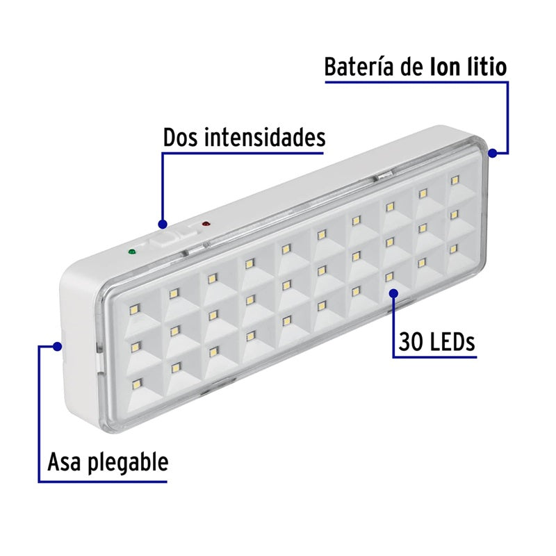 Lámpara De Emergencia Recargable 30 Led Lae-30 Volteck