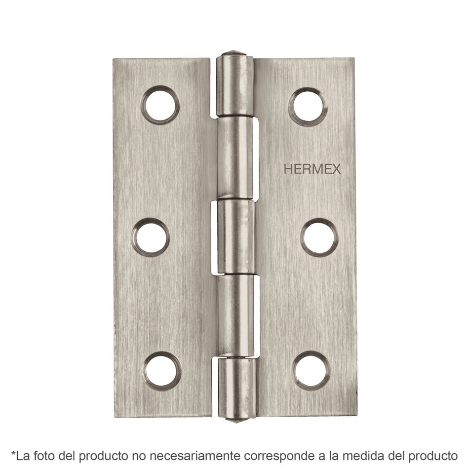 Bisagra Rectangular 3-1/2' Acero Inoxidable, 10 Piezas BR-354, Hermex
