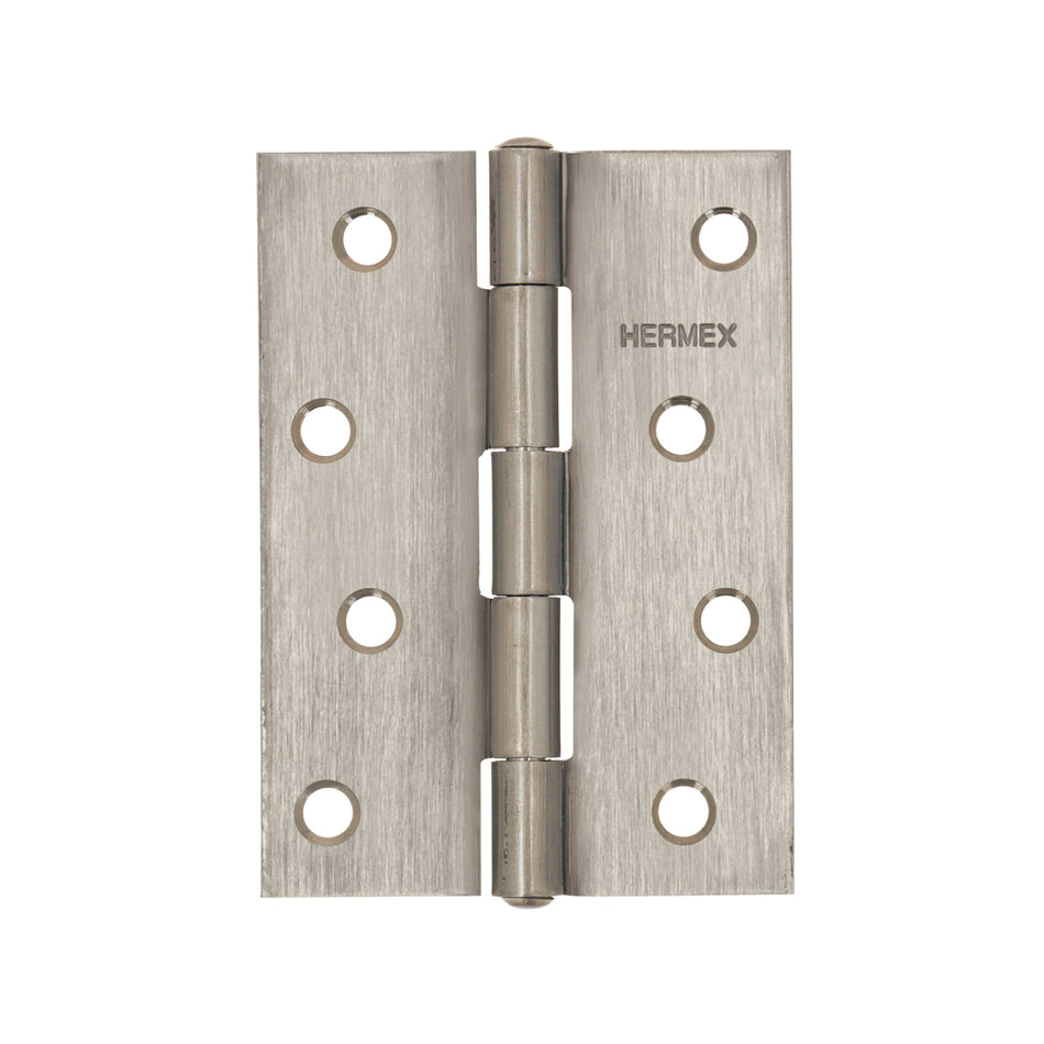 Bisagra Rectangular 4' Acero Inoxidable, BR-404, 10 Piezas Hermex