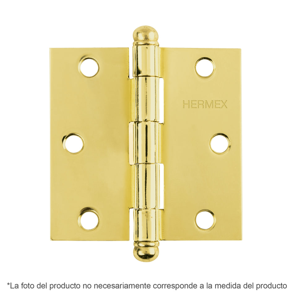 Bisagra Cuadrada 4" Latonada Bc-401R Hermex Caja C/10 pzs