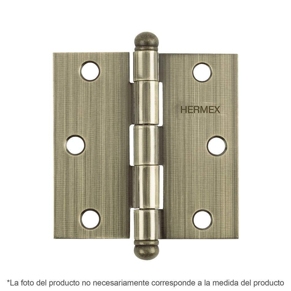 Bisagra Cuadrada 21/2" La Bc-252R Hermex Caja de 10 Piezas