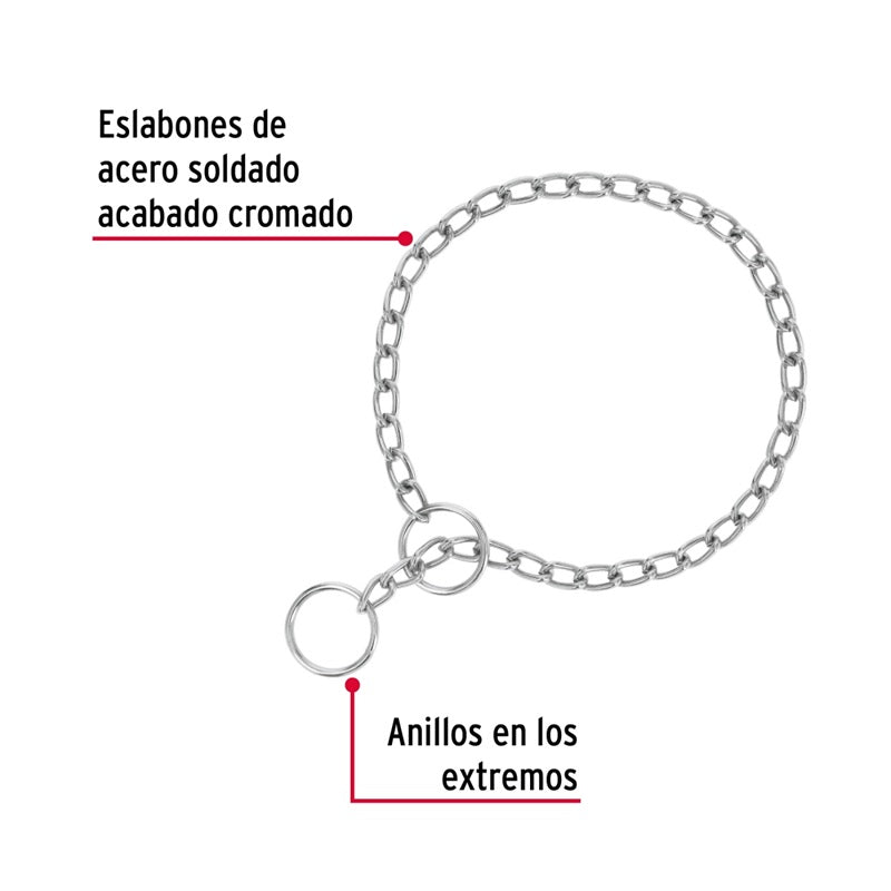 Cadena Castigo Para Perro Caca-25 Fiero 45 cm 2.5 mm