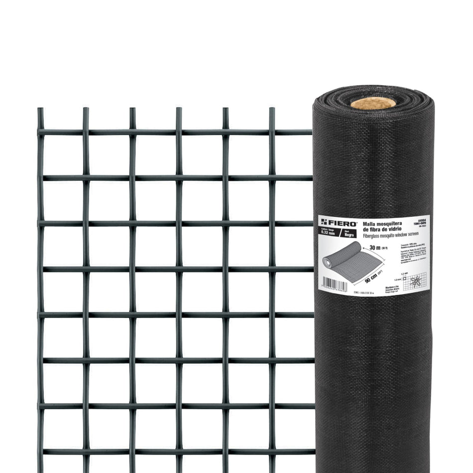 Malla Mosquitera F/Vid.90M Temo-09Fn Negra Fiero
