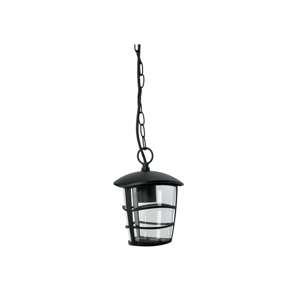 Arbotante Tipo Farol Moderno Colgante Para Exteriores, Negro COL-103S, Volteck