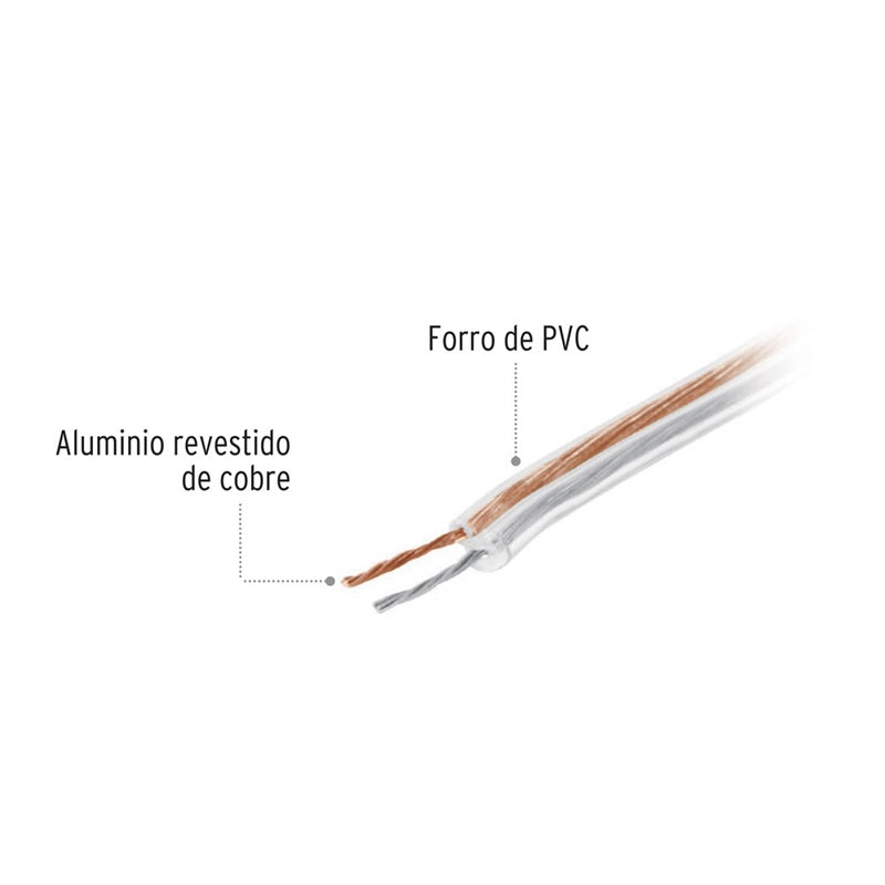 Cable P/Bocina Polariz Cal22 Cabo-22P Volteck (100 mts)