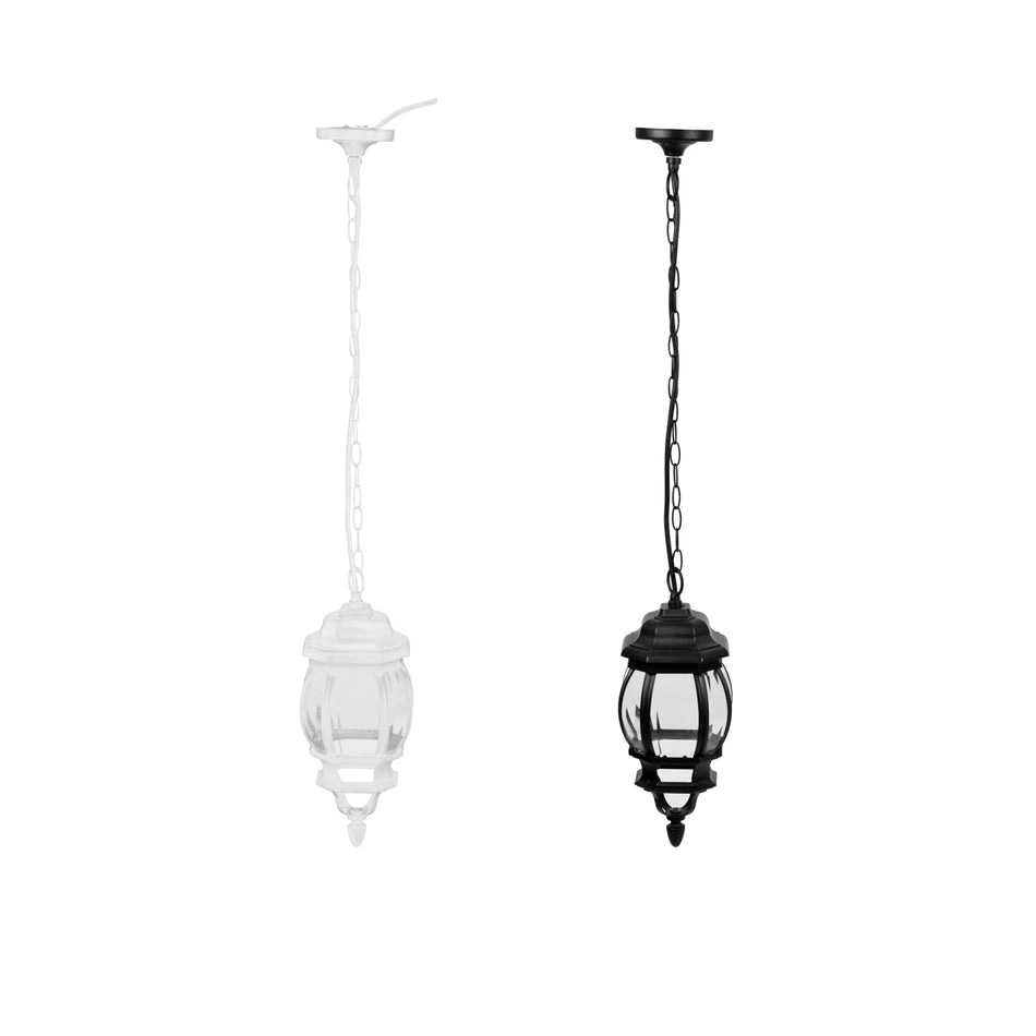 Arbotante Tipo Farol Tradicional Colgante Para Exterior, Blanco COL-100S, Volteck