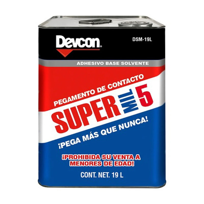 Pegamento De Contacto Super Mil 5 19Lts. Devcon