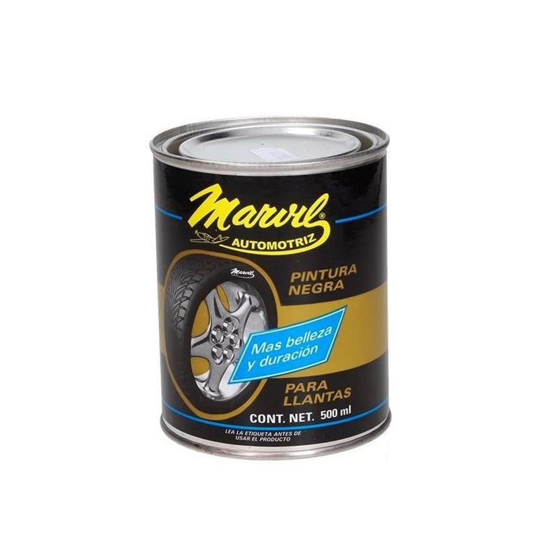 Pintura Negra P/Llantas 500Ml. Marvil