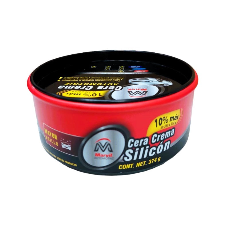 Cera Crema Auto Con Silicon 340Gr Marvil