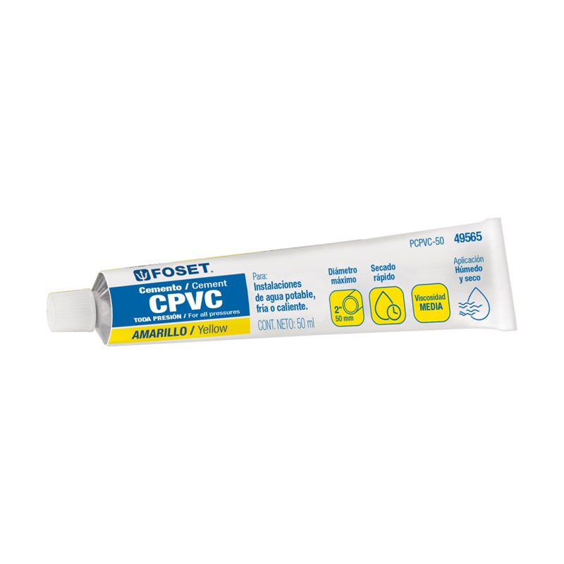 Pegamento Para Cpvc Tubo 50G Pcpvc-50 Foset