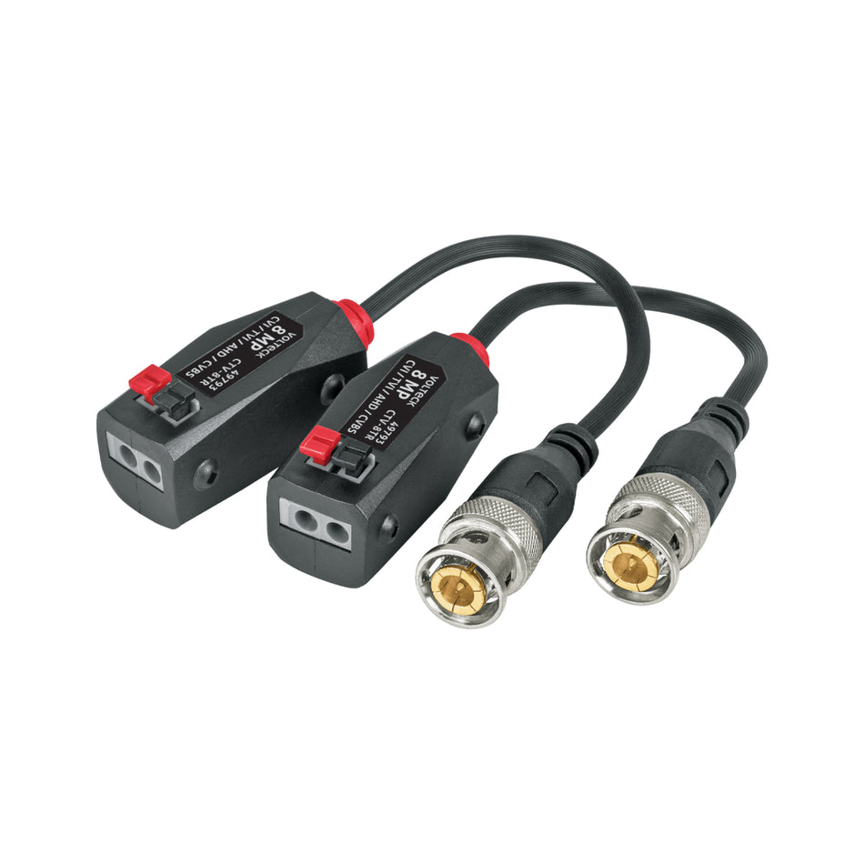 Par De Transceptores Pasivos Video Balun Hasta 8Mp Ctv-8Tr, Volteck