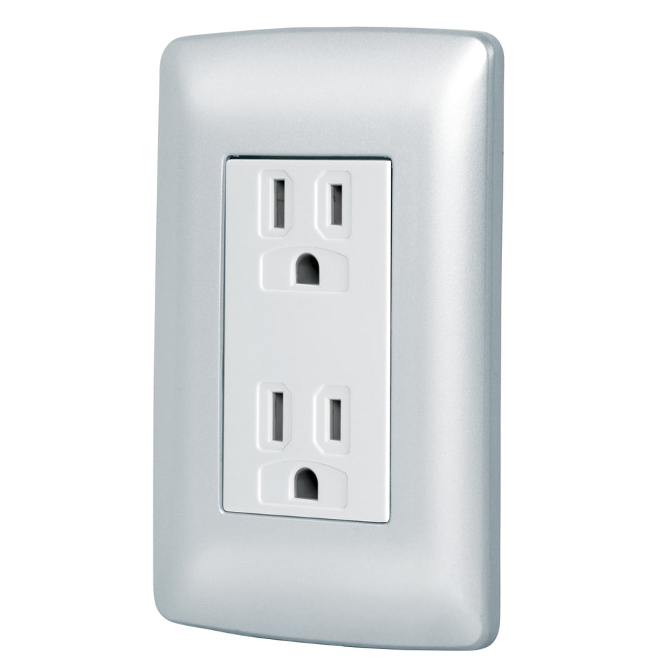 Contacto Duplex Plata Codo-Ip Italiana Volteck
