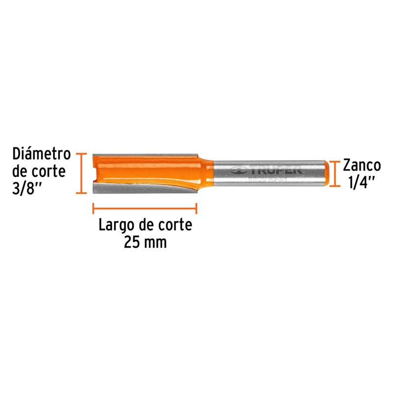 Broca P/Router 3/8X1 Brou-R2 3/8 Trupe