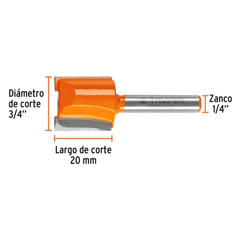 Broca P/Router 3/4X3/4 Brou-R2 3/4 Tru